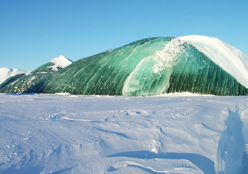 The emerald ice of Antarctica.