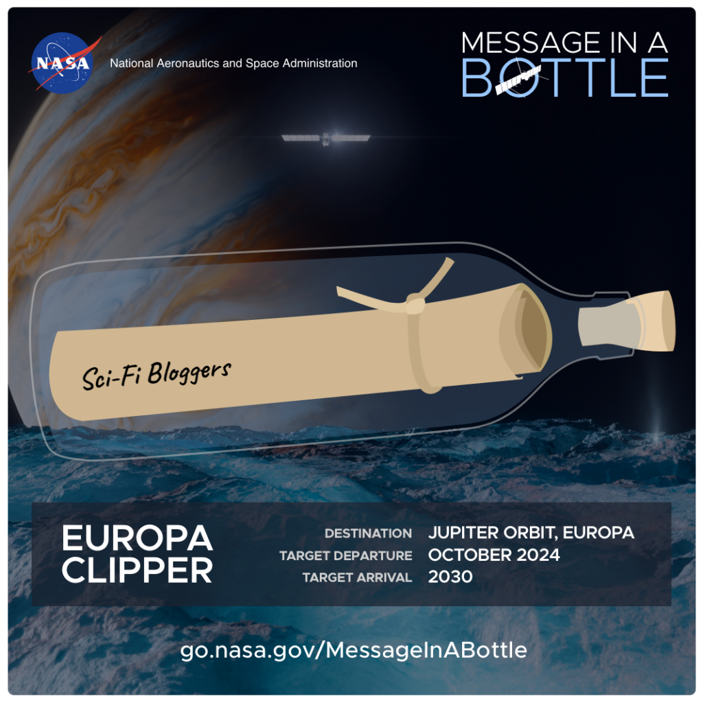 NASA's Message In A Bottle for Sci-Fi Bloggers